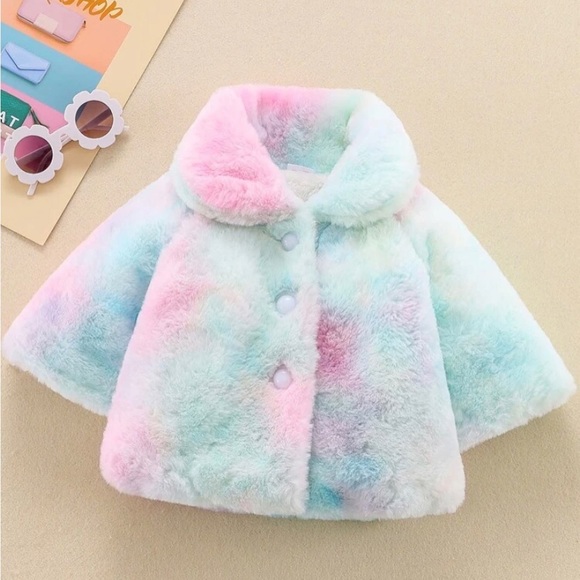 SHEIN Other - Baby Tie Dye Teddy Coat 6-9 Months